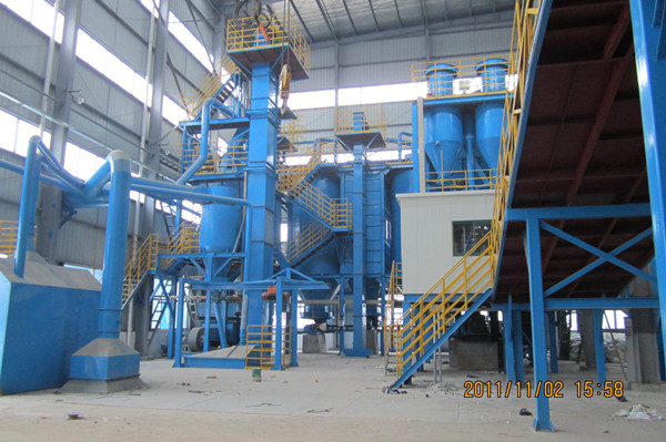 粘土砂设备生产线现场图 粘土砂设备生产线现场图